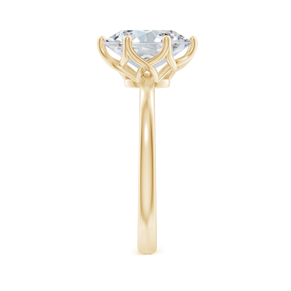10x8mm FGVS Lab-Grown Oval Diamond Solitaire Classic Engagement Ring in Yellow Gold side 299