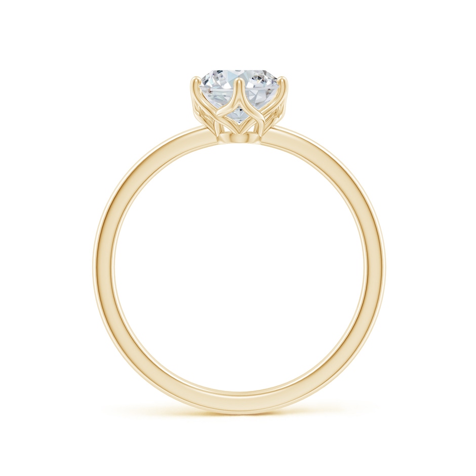 8x6mm FGVS Lab-Grown Oval Diamond Solitaire Classic Engagement Ring in 10K Yellow Gold side 199