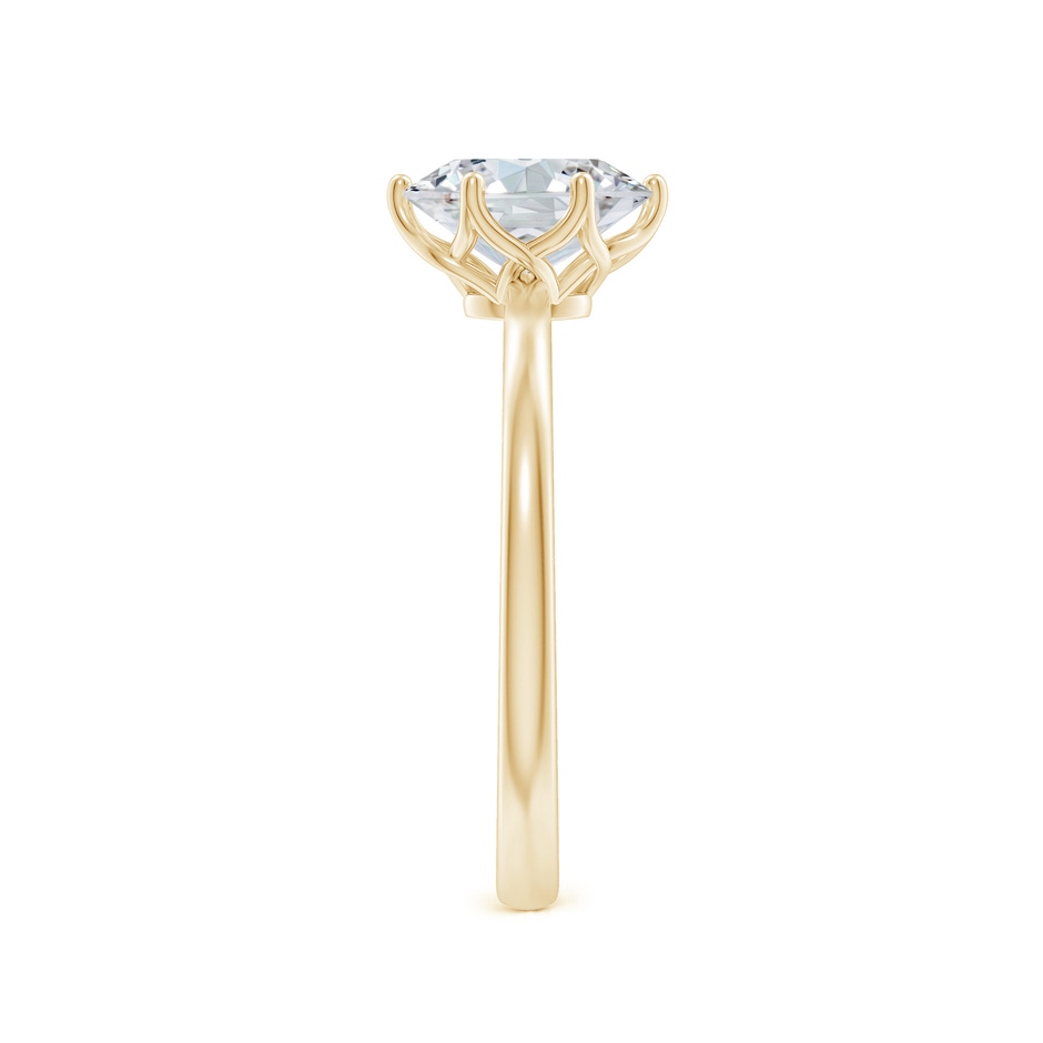 8x6mm FGVS Lab-Grown Oval Diamond Solitaire Classic Engagement Ring in 10K Yellow Gold side 299