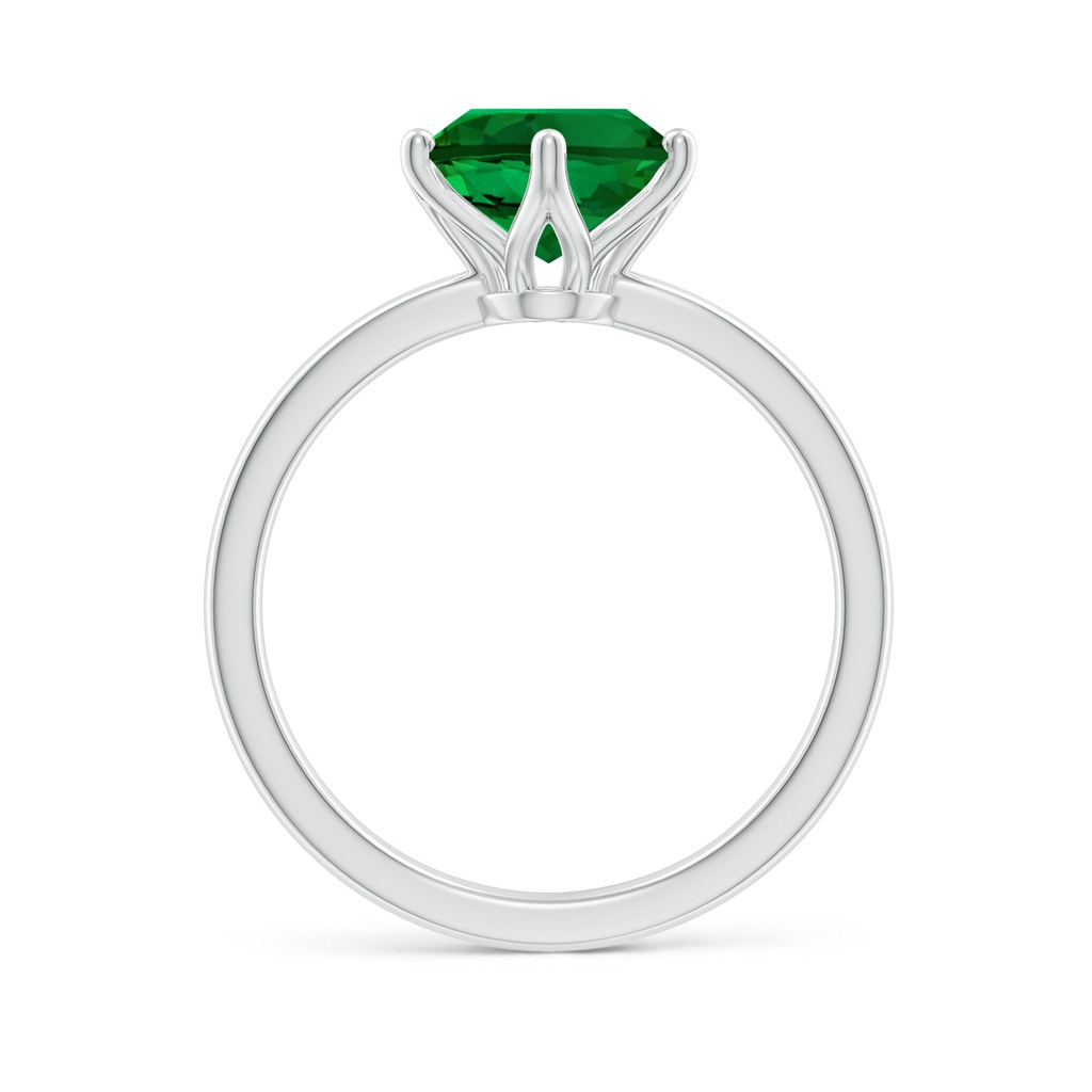 10x8mm Labgrown Lab-Grown Oval Emerald Solitaire Classic Engagement Ring in P950 Platinum - side 199