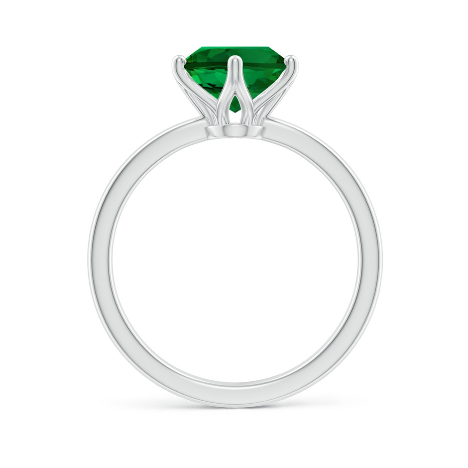 10x8mm Labgrown Lab-Grown Oval Emerald Solitaire Classic Engagement Ring in White Gold side 199