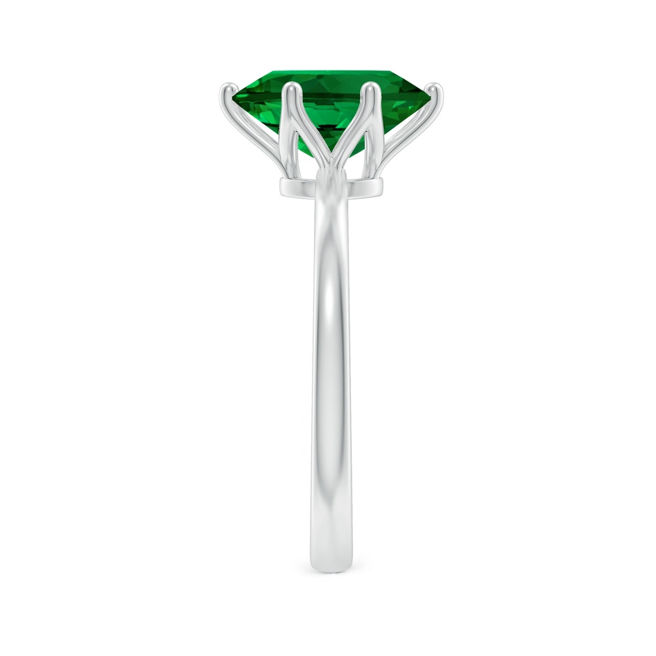 10x8mm Labgrown Lab-Grown Oval Emerald Solitaire Classic Engagement Ring in White Gold side 299