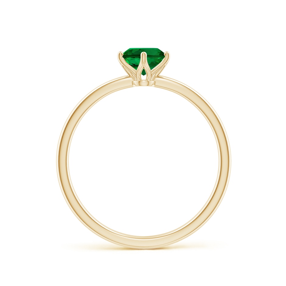 7x5mm Labgrown Lab-Grown Oval Emerald Solitaire Classic Engagement Ring in Yellow Gold side 199