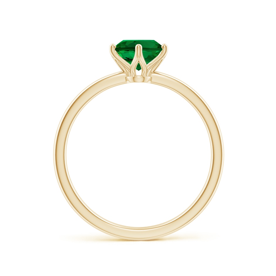 8x6mm Labgrown Lab-Grown Oval Emerald Solitaire Classic Engagement Ring in 18K Yellow Gold side 199