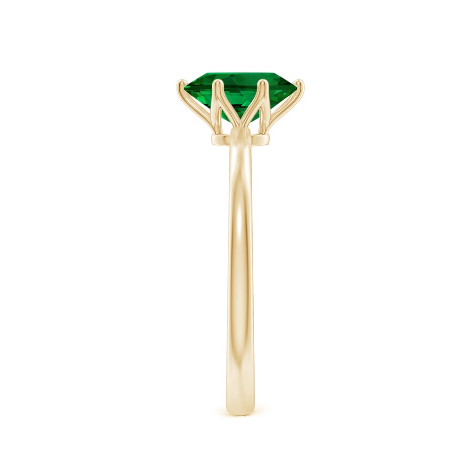 8x6mm Labgrown Lab-Grown Oval Emerald Solitaire Classic Engagement Ring in 18K Yellow Gold side 299