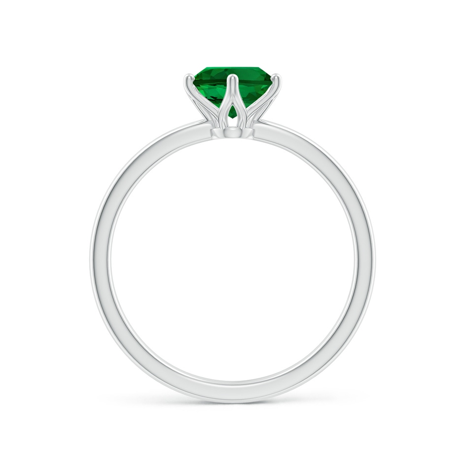 8x6mm Labgrown Lab-Grown Oval Emerald Solitaire Classic Engagement Ring in P950 Platinum side 199