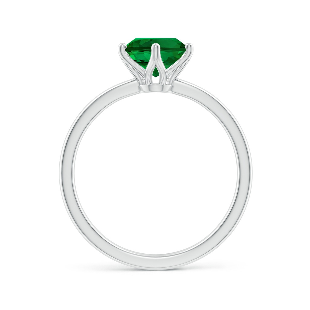 9x7mm Labgrown Lab-Grown Oval Emerald Solitaire Classic Engagement Ring in White Gold Side 199