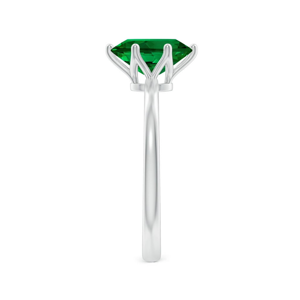 9x7mm Labgrown Lab-Grown Oval Emerald Solitaire Classic Engagement Ring in White Gold Side 299