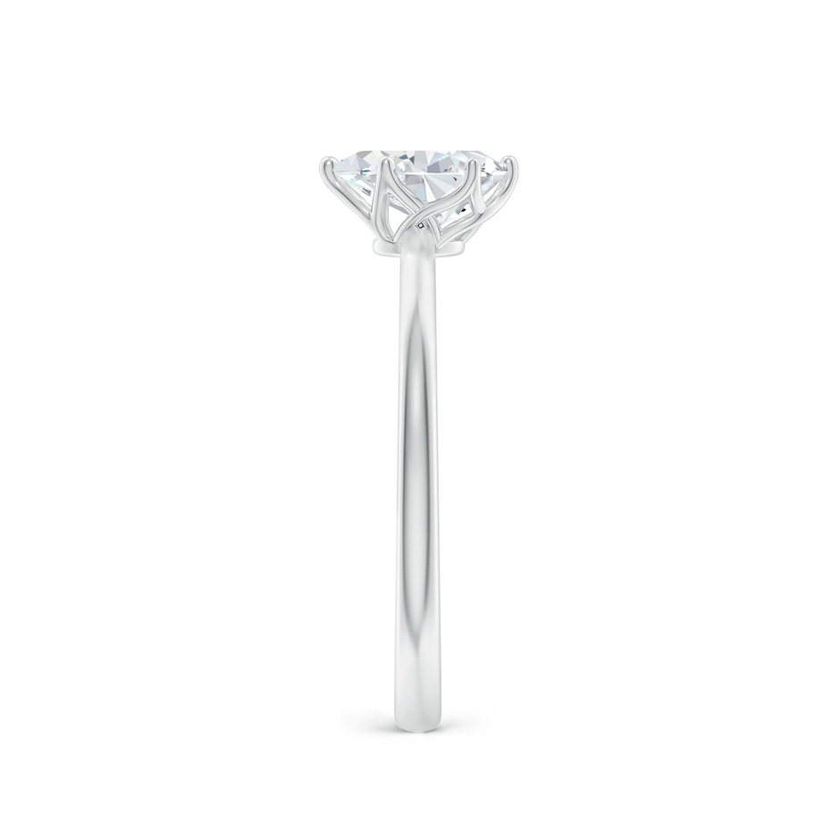 7x5mm FGVS Lab-Grown Pear-Shaped Diamond Solitaire Classic Engagement Ring in 10K White Gold side 299
