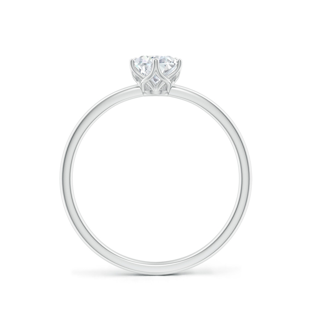 7x5mm FGVS Lab-Grown Pear-Shaped Diamond Solitaire Classic Engagement Ring in White Gold - side 199