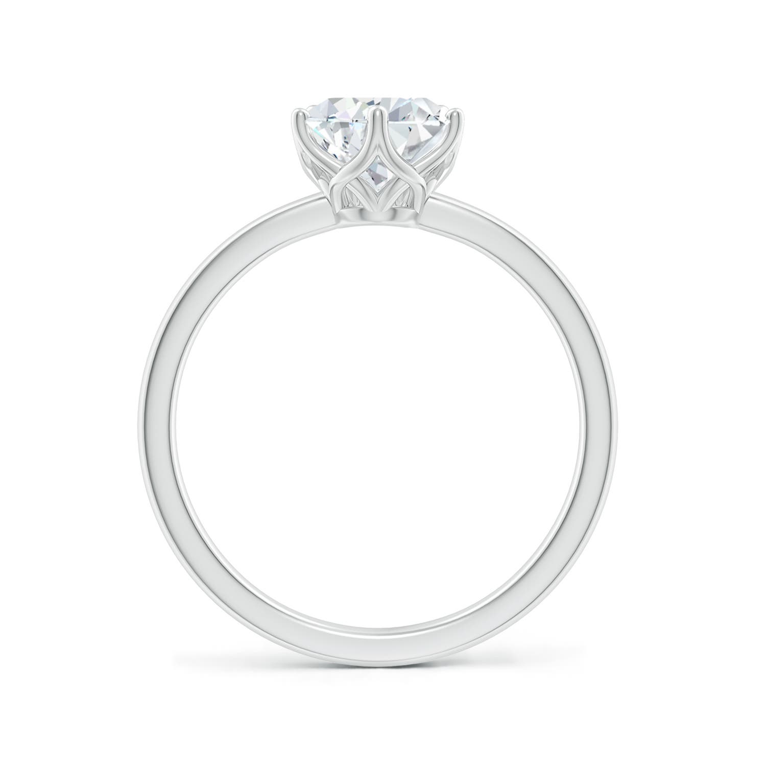 9x7mm FGVS Lab-Grown Pear-Shaped Diamond Solitaire Classic Engagement Ring in White Gold - side 2
