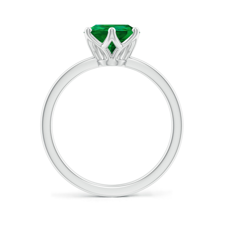 10x8mm Labgrown Lab-Grown Pear-Shaped Emerald Solitaire Classic Engagement Ring in 18K White Gold side 199