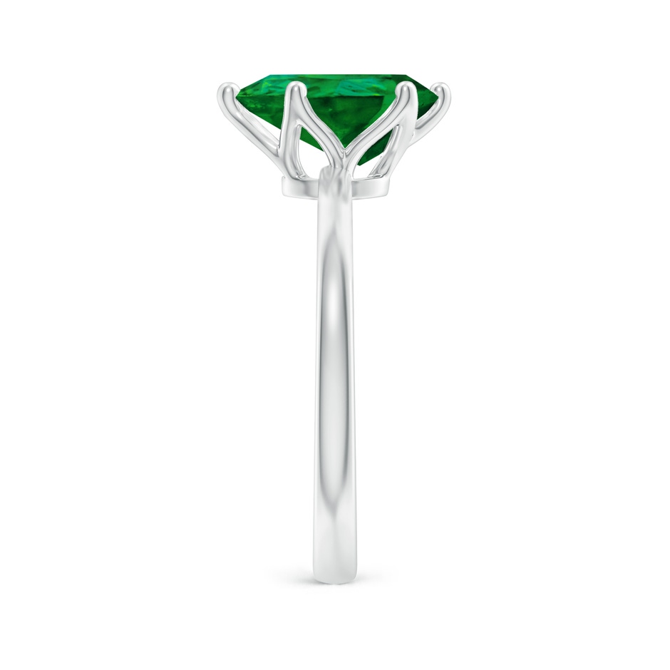 10x8mm Labgrown Lab-Grown Pear-Shaped Emerald Solitaire Classic Engagement Ring in 18K White Gold side 299