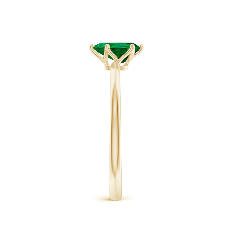 7x5mm Labgrown Lab-Grown Pear-Shaped Emerald Solitaire Classic Engagement Ring in 10K Yellow Gold side 299