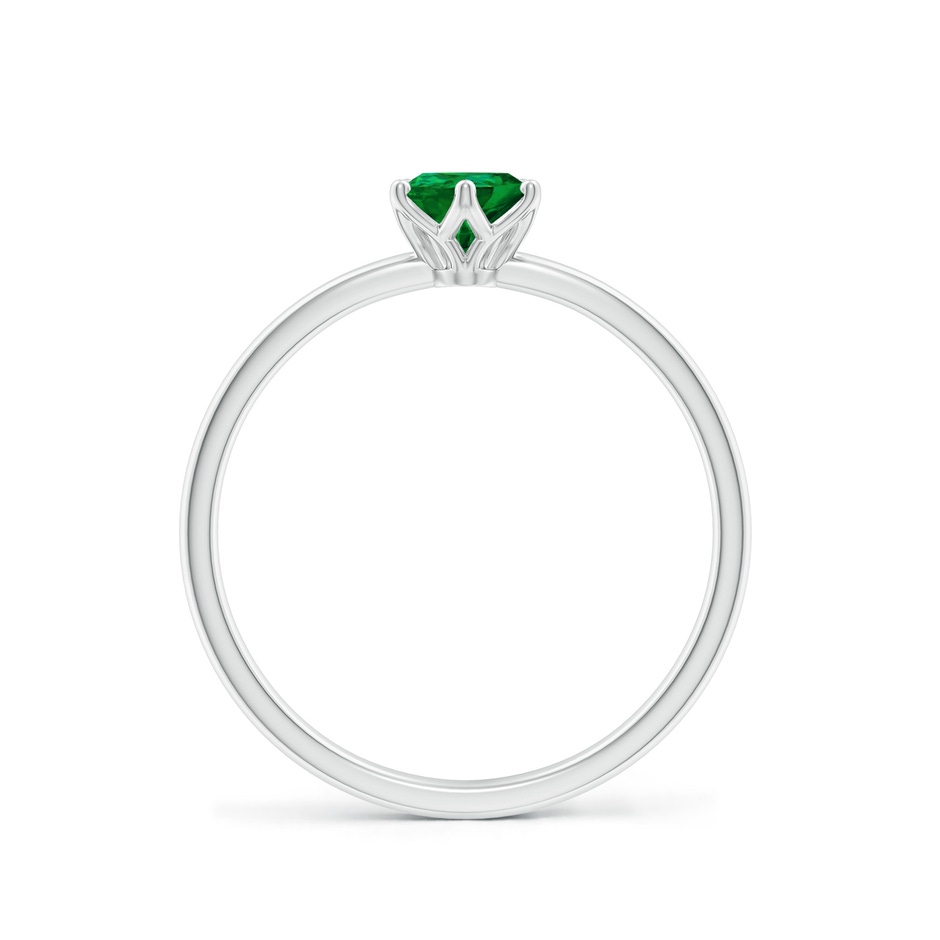 7x5mm Labgrown Lab-Grown Pear-Shaped Emerald Solitaire Classic Engagement Ring in White Gold side 199