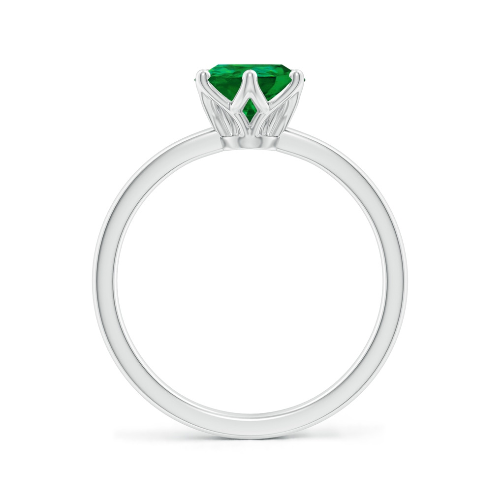 9x7mm Labgrown Lab-Grown Pear-Shaped Emerald Solitaire Classic Engagement Ring in White Gold Side 199