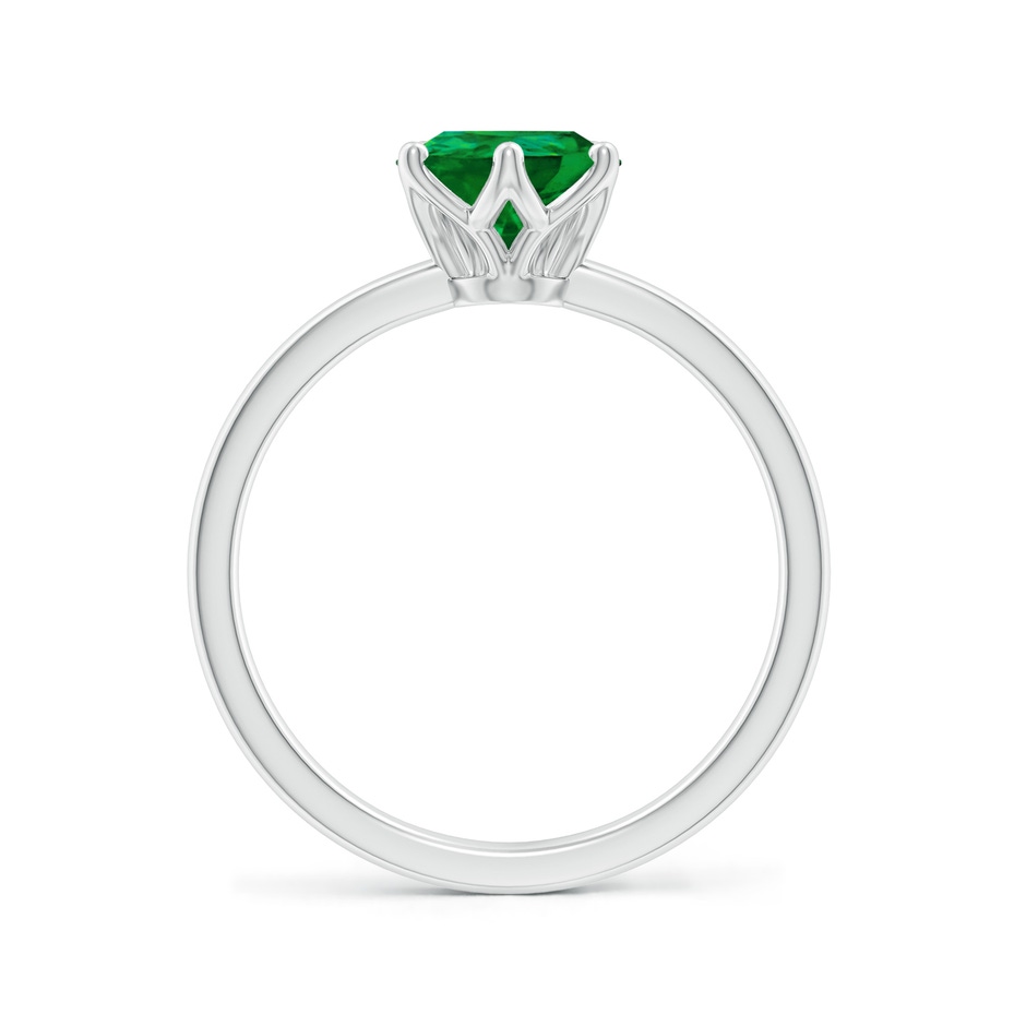 9x7mm Labgrown Lab-Grown Pear-Shaped Emerald Solitaire Classic Engagement Ring in White Gold side 199