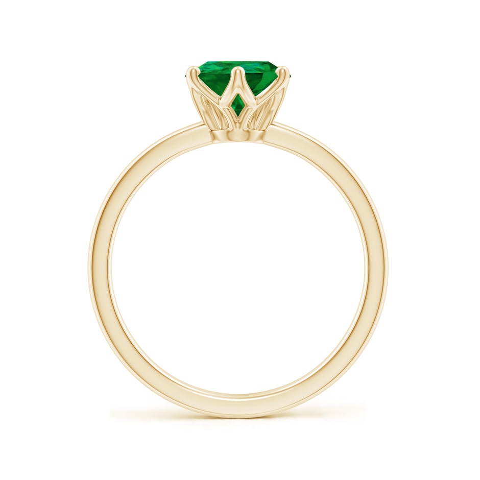 9x7mm Labgrown Lab-Grown Pear-Shaped Emerald Solitaire Classic Engagement Ring in Yellow Gold side 199