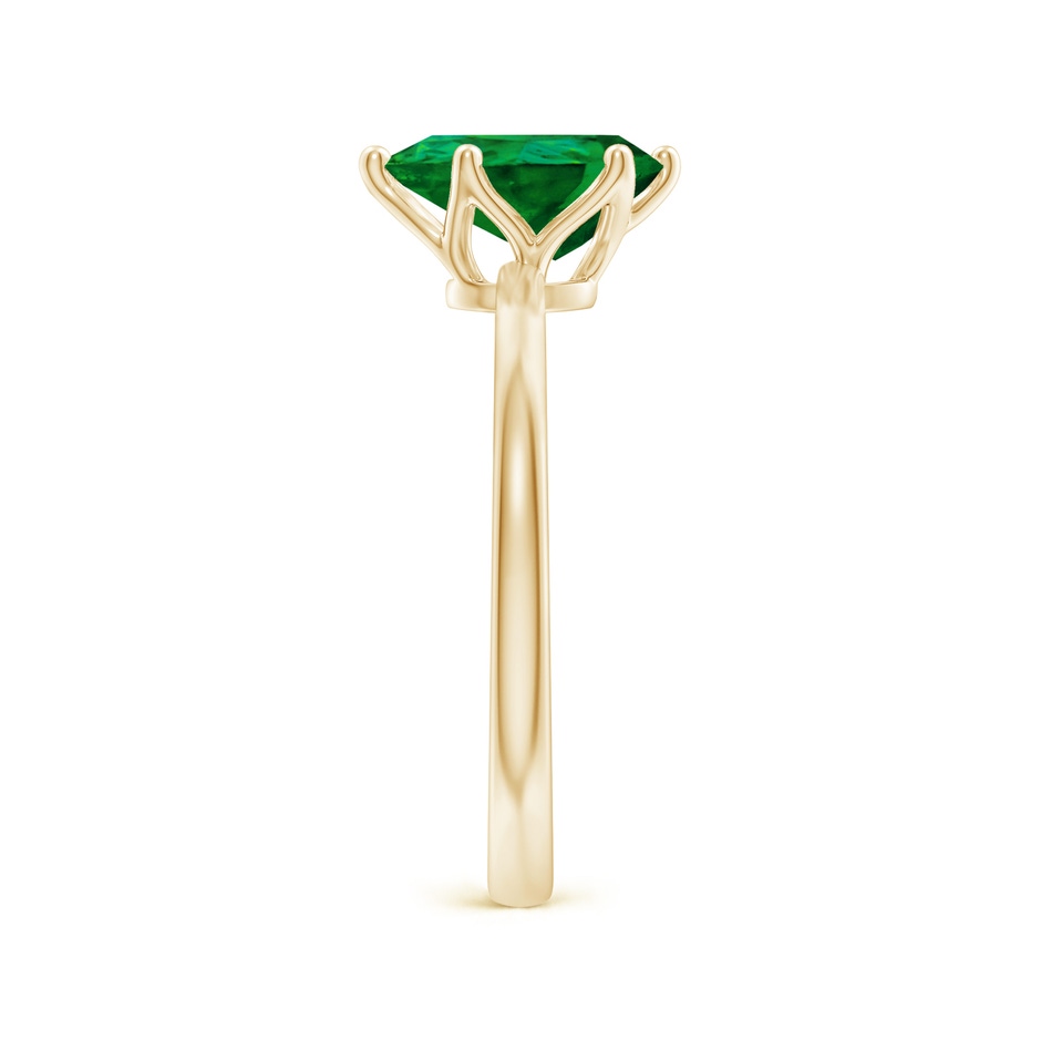 9x7mm Labgrown Lab-Grown Pear-Shaped Emerald Solitaire Classic Engagement Ring in Yellow Gold side 299