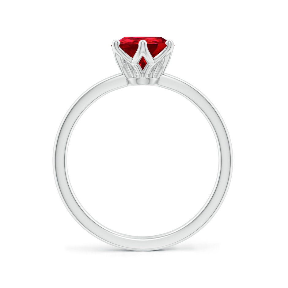 9x7mm Labgrown Lab-Grown Pear-Shaped Ruby Solitaire Classic Engagement Ring in White Gold side 199