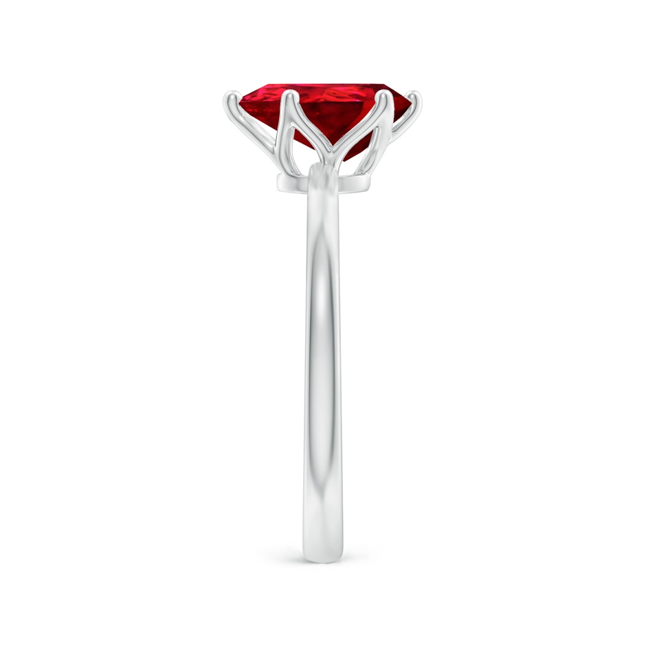 9x7mm Labgrown Lab-Grown Pear-Shaped Ruby Solitaire Classic Engagement Ring in White Gold side 299