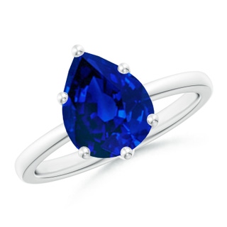 Pear Lab-Grown Lab Grown Blue Sapphire