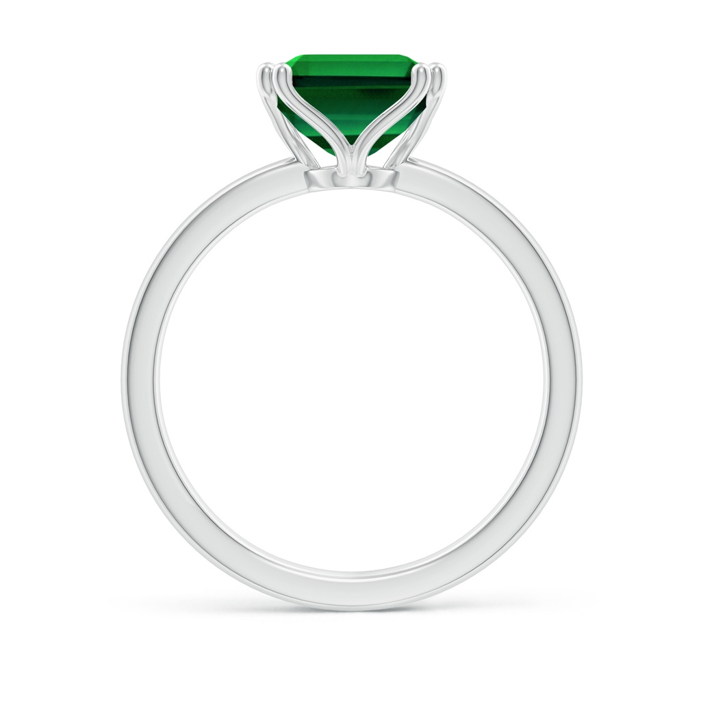 10x8mm Labgrown Lab-Grown Emerald-Cut Emerald Solitaire Classic Engagement Ring in P950 Platinum - side 199