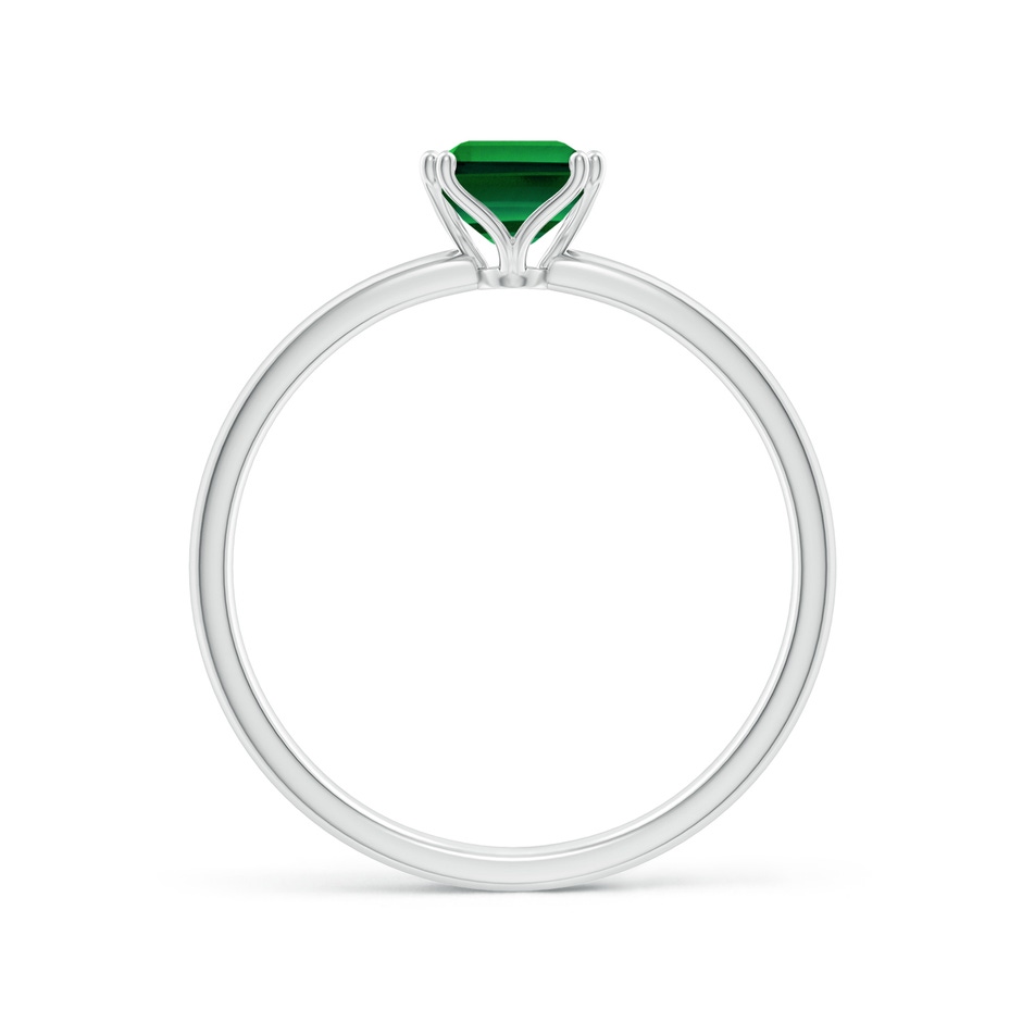 7x5mm Labgrown Lab-Grown Emerald-Cut Emerald Solitaire Classic Engagement Ring in P950 Platinum side 199