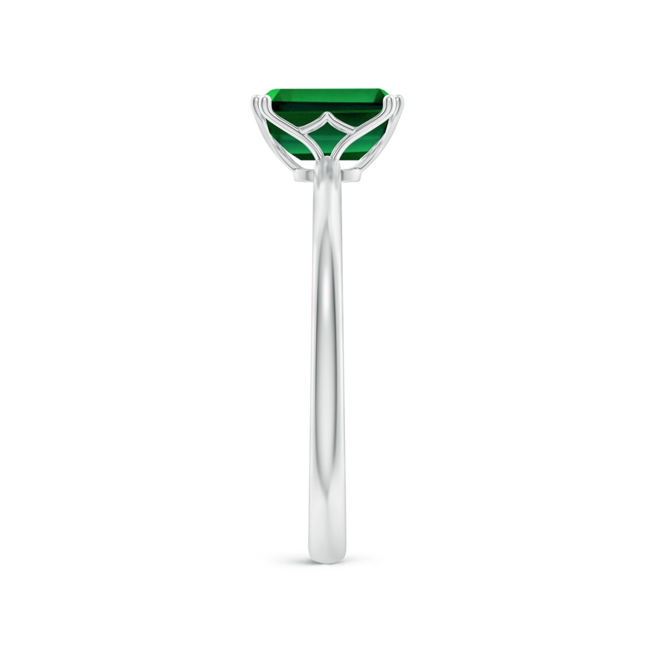 7x5mm Labgrown Lab-Grown Emerald-Cut Emerald Solitaire Classic Engagement Ring in P950 Platinum side 299