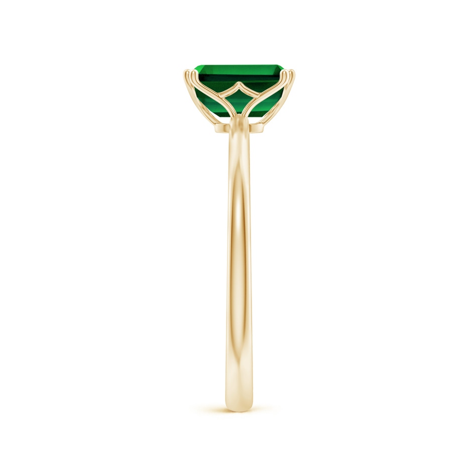 7x5mm Labgrown Lab-Grown Emerald-Cut Emerald Solitaire Classic Engagement Ring in Yellow Gold side 299