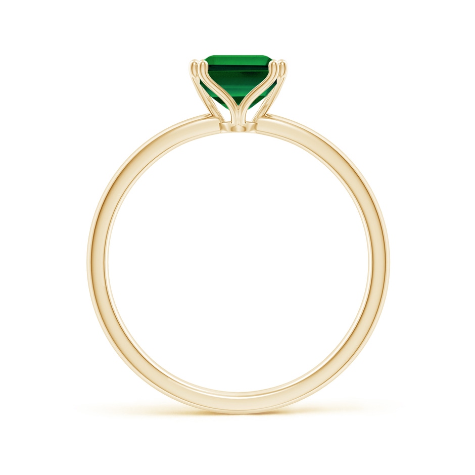 8x6mm Labgrown Lab-Grown Emerald-Cut Emerald Solitaire Classic Engagement Ring in Yellow Gold side 199