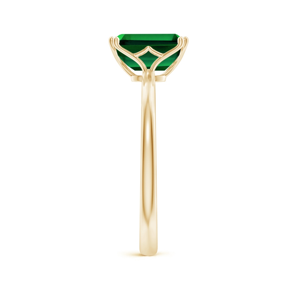 8x6mm Labgrown Lab-Grown Emerald-Cut Emerald Solitaire Classic Engagement Ring in Yellow Gold side 299