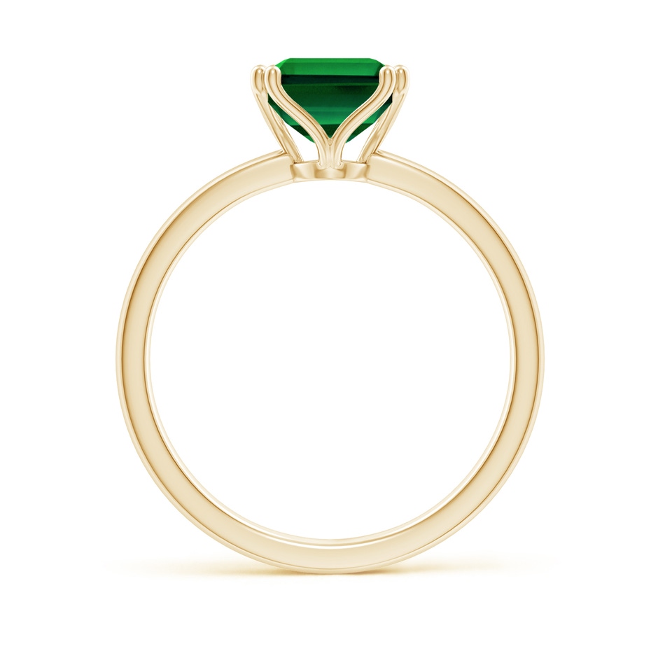 9x7mm Labgrown Lab-Grown Emerald-Cut Emerald Solitaire Classic Engagement Ring in Yellow Gold side 199