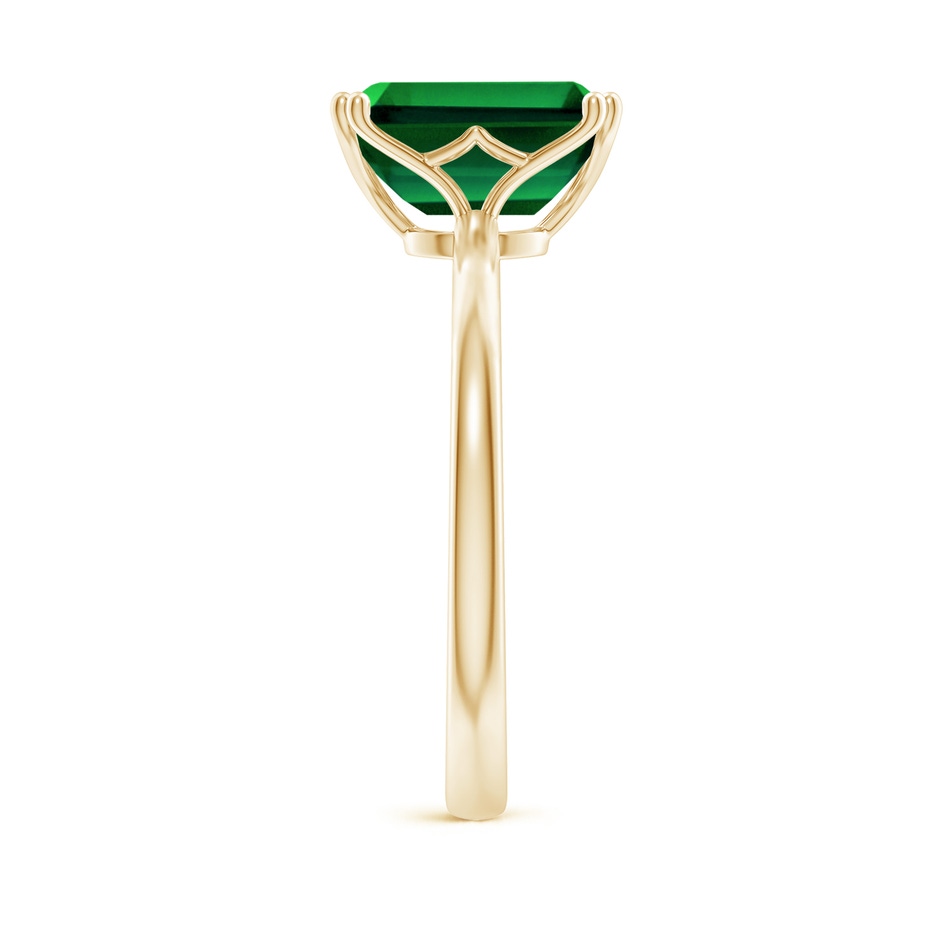 9x7mm Labgrown Lab-Grown Emerald-Cut Emerald Solitaire Classic Engagement Ring in Yellow Gold side 299