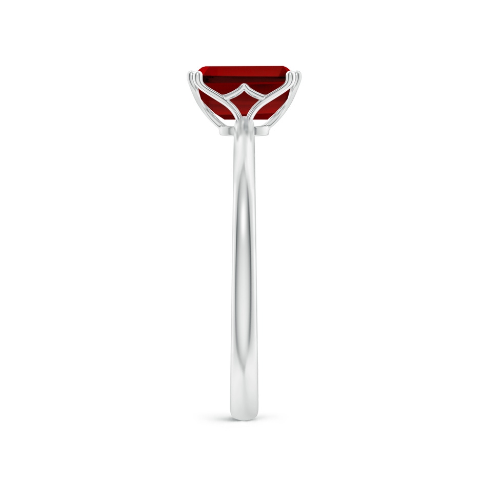 7x5mm Labgrown Lab-Grown Emerald-Cut Ruby Solitaire Classic Engagement Ring in P950 Platinum side 299