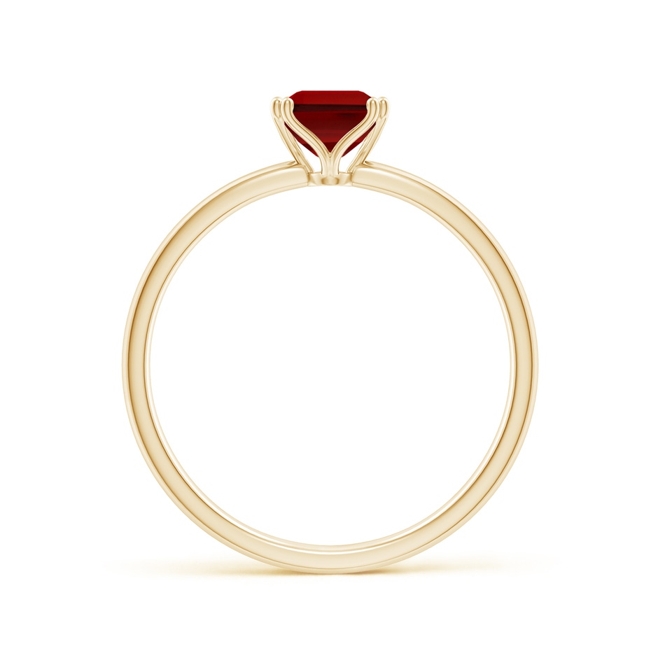 7x5mm Labgrown Lab-Grown Emerald-Cut Ruby Solitaire Classic Engagement Ring in Yellow Gold side 199