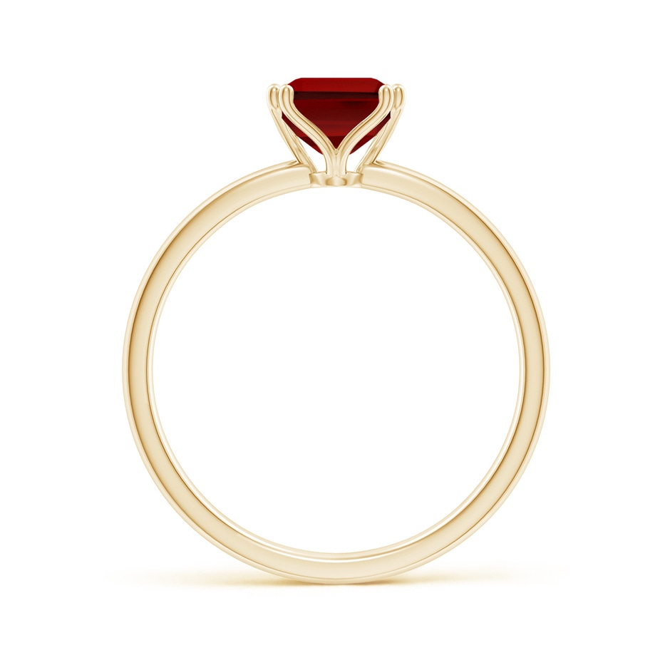 8x6mm Labgrown Lab-Grown Emerald-Cut Ruby Solitaire Classic Engagement Ring in Yellow Gold side 199