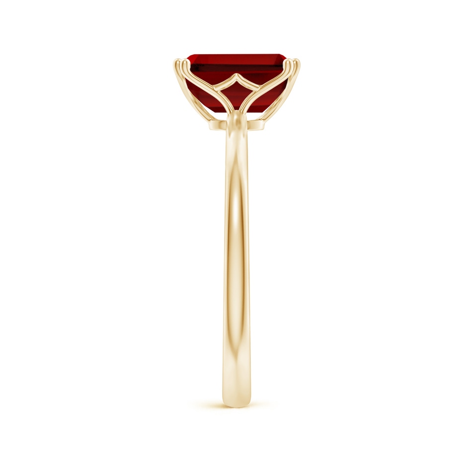 8x6mm Labgrown Lab-Grown Emerald-Cut Ruby Solitaire Classic Engagement Ring in Yellow Gold side 299