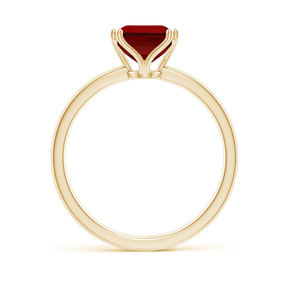 9x7mm Labgrown Lab-Grown Emerald-Cut Ruby Solitaire Classic Engagement Ring in 9K Yellow Gold side 199