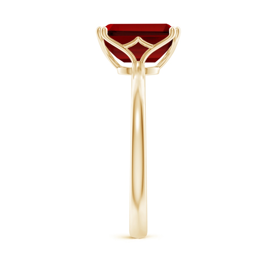 9x7mm Labgrown Lab-Grown Emerald-Cut Ruby Solitaire Classic Engagement Ring in 9K Yellow Gold side 299