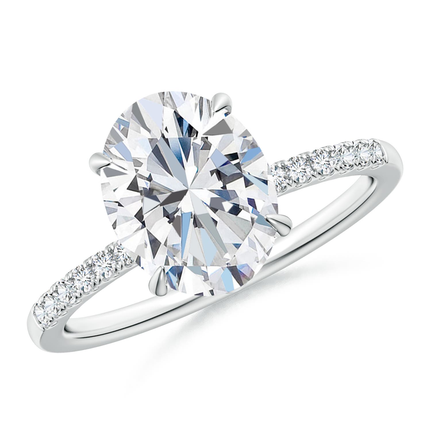 10x8mm FGVS LSR4533D-WGE-FGVS-10x8 in 18K White Gold