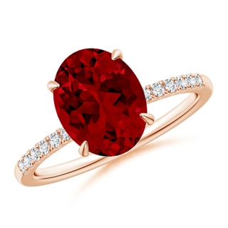 Oval Lab-Grown Lab Grown Ruby