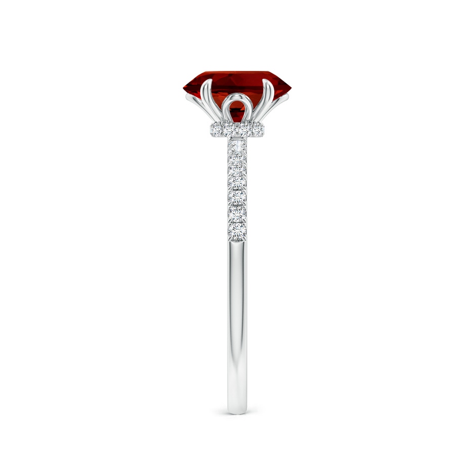 8x6mm Labgrown Lab-Grown Oval Ruby Hidden Halo Engagement Ring in White Gold side 299