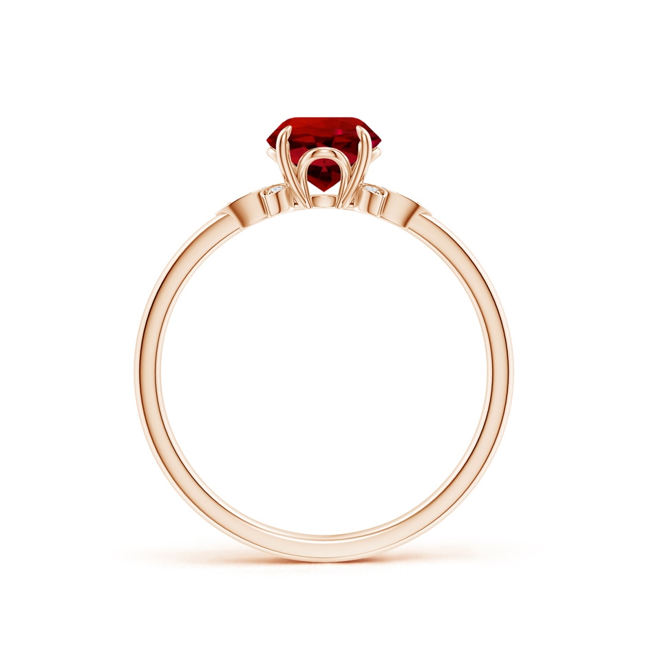 6mm Labgrown Lab-Grown Nature-Inspired Round Ruby Engagement Ring in Rose Gold side 199