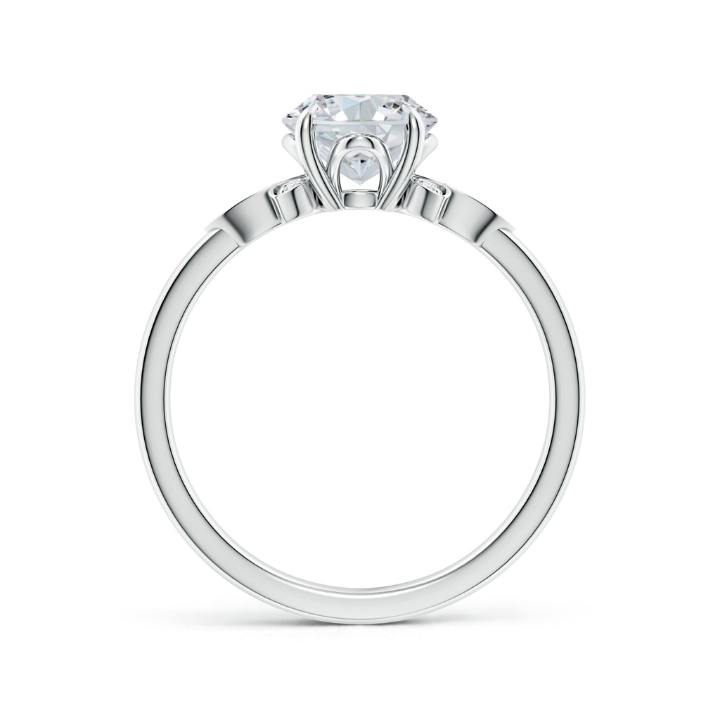 9x7mm FGVS Lab-Grown Nature-Inspired Oval Diamond Engagement Ring in White Gold Side 199