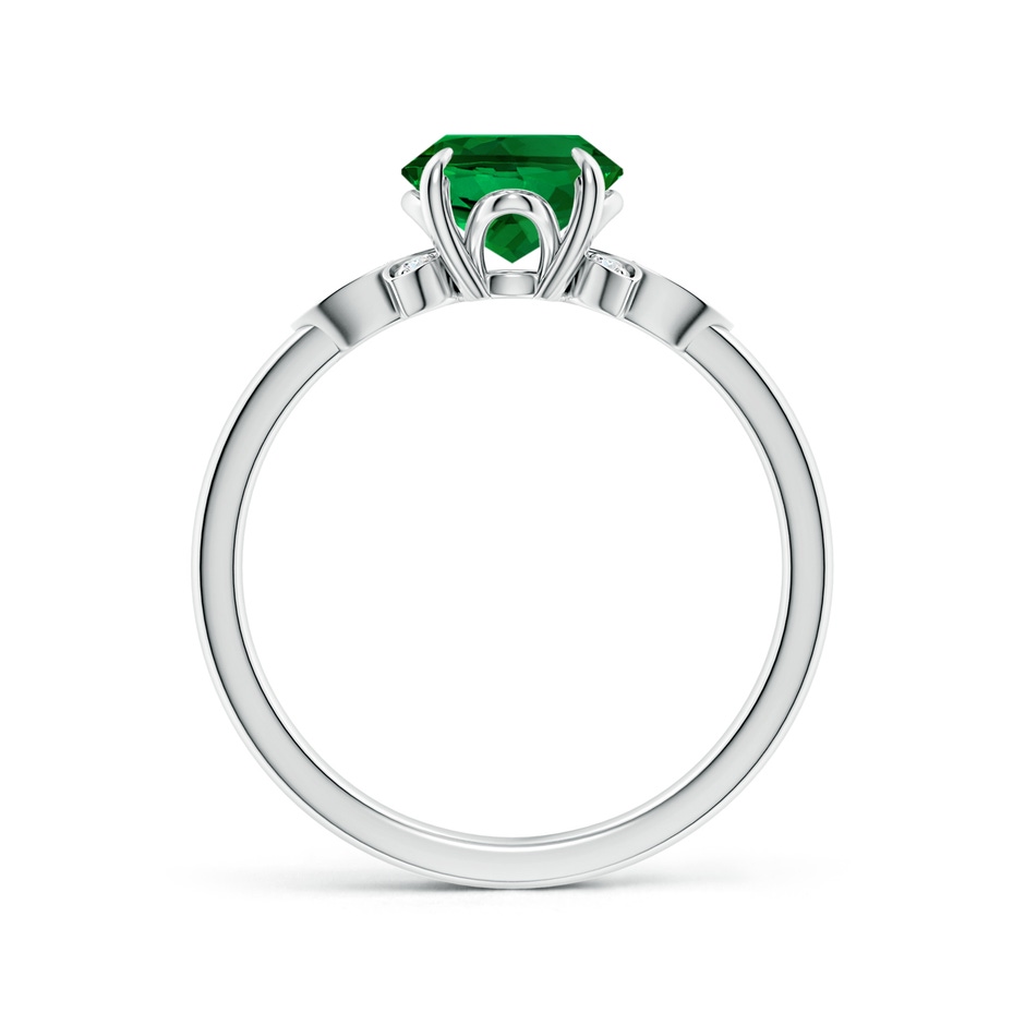 9x7mm Labgrown Lab-Grown Nature-Inspired Oval Emerald Engagement Ring in White Gold side 199