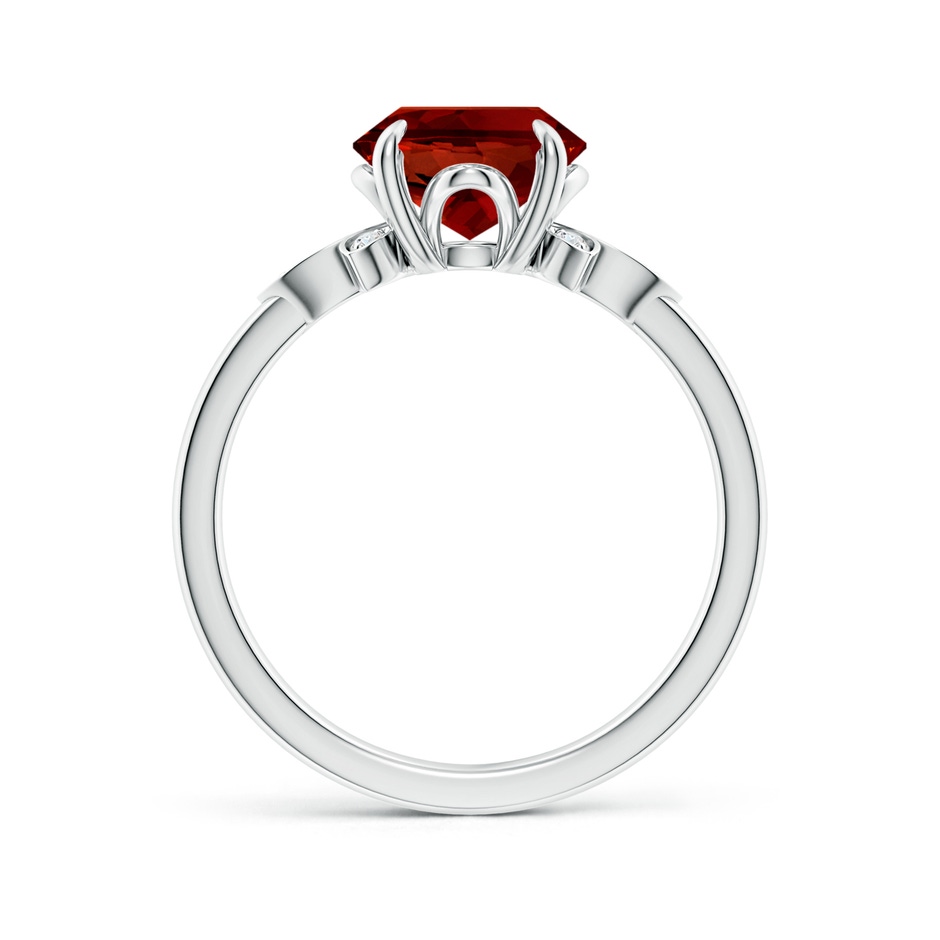 10x8mm Labgrown Lab-Grown Nature-Inspired Oval Ruby Engagement Ring in 18K White Gold side 199