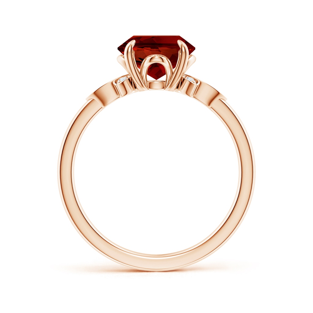 10x8mm Labgrown Lab-Grown Nature-Inspired Oval Ruby Engagement Ring in Rose Gold - side 199
