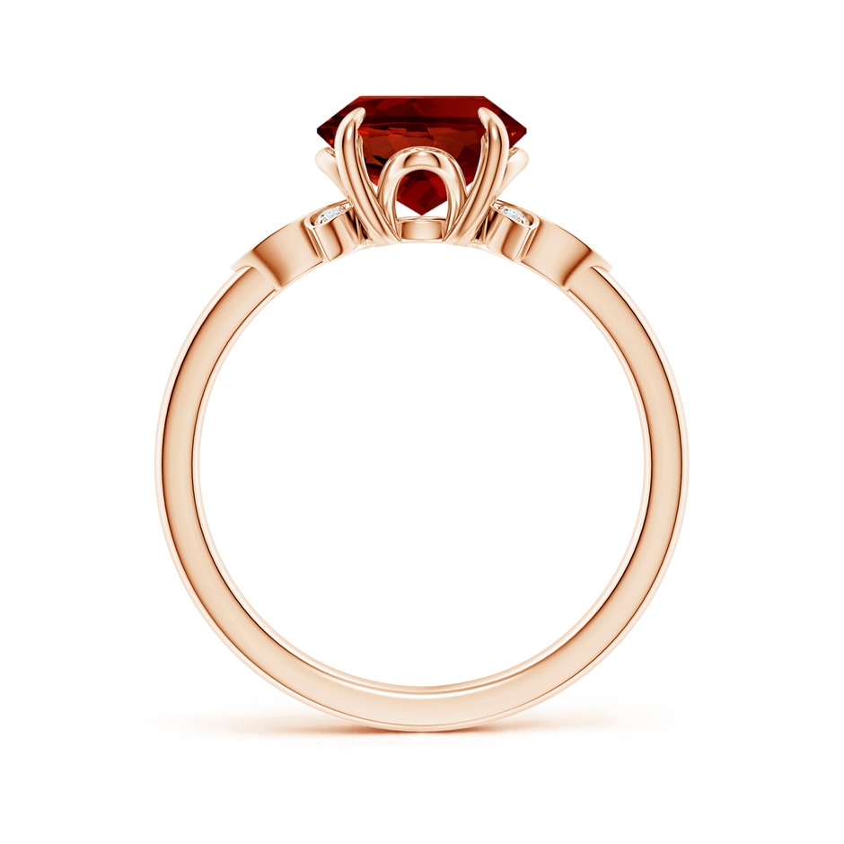 10x8mm Labgrown Lab-Grown Nature-Inspired Oval Ruby Engagement Ring in Rose Gold side 199