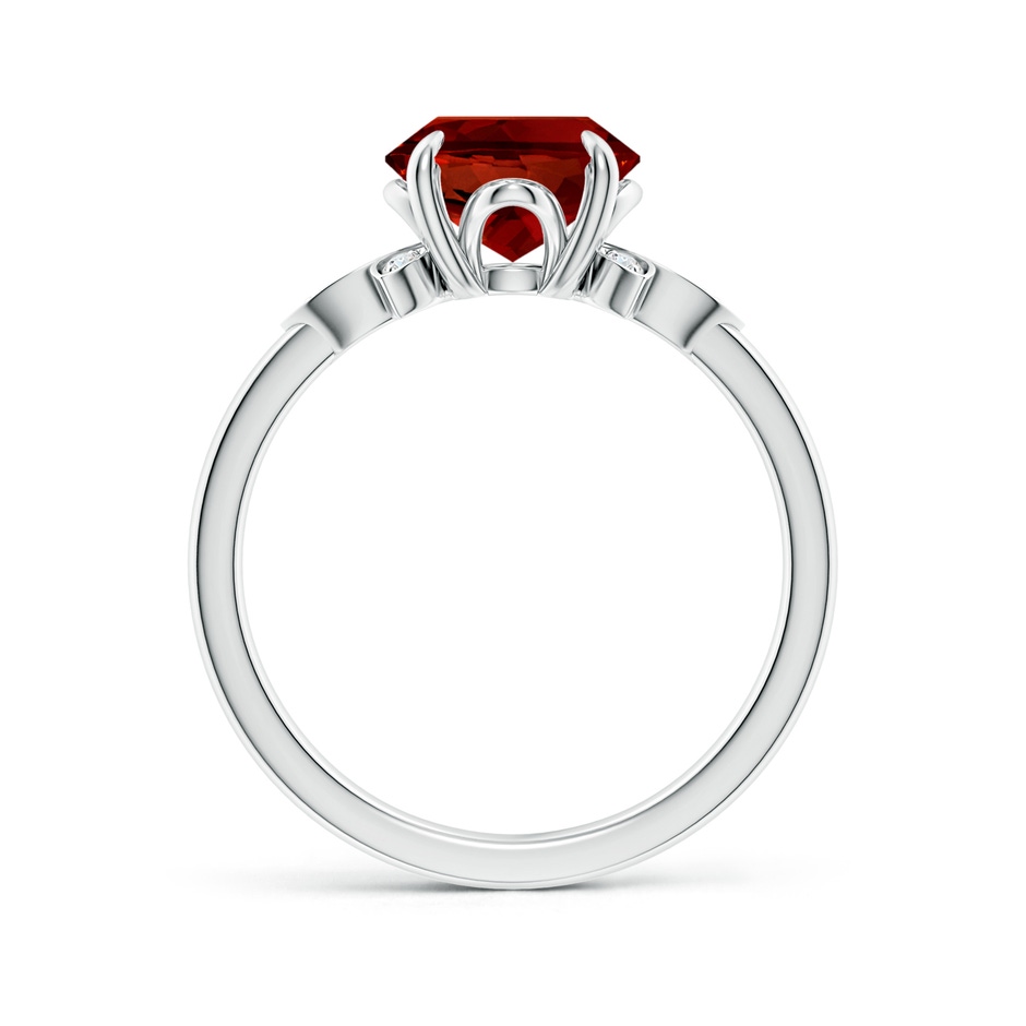 10x8mm Labgrown Lab-Grown Nature-Inspired Oval Ruby Engagement Ring in White Gold side 199